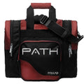 Pyramid Path Pro Deluxe Single Bowling Ball Tote - Holds One Ball, One Pair Shoes Up to Mens 15 - color: Burgundy