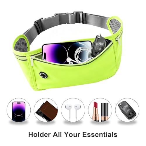 Slim Running Belt, Fluorescent Green - color: Fluorescent green