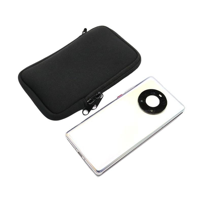 Neoprene Phone Pouch - Universal Cell Phone Bag with Zipper | Shock-Absorbing Slim Sleeve for Daily Protection & On-The-Go Use | Lightweight Phone Carrier with Neck Strap for Hands-Free Convenience