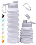 Nefeeko Collapsible Water Bottle, 26oz Silicone Foldable Water Bottles - color: A