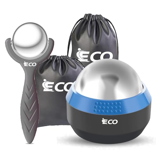 iECO Massage Ice Roller Ball Cold & Heat Therapy Plantar Fasciitis Roller - color: Set of 2