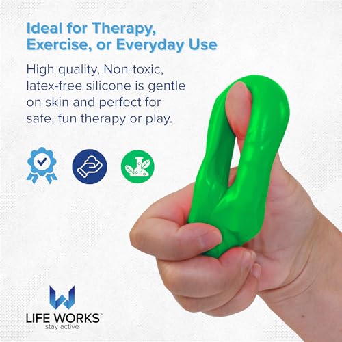 Adult Hand Therapy Putty, Grip Exercise, 4-Pack, Silicone