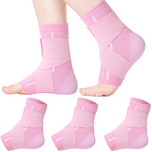 Tarpop 1 Pair Kids Ankle Brace Compression Support,Light Pink,Small - color: Pink, size: Small
