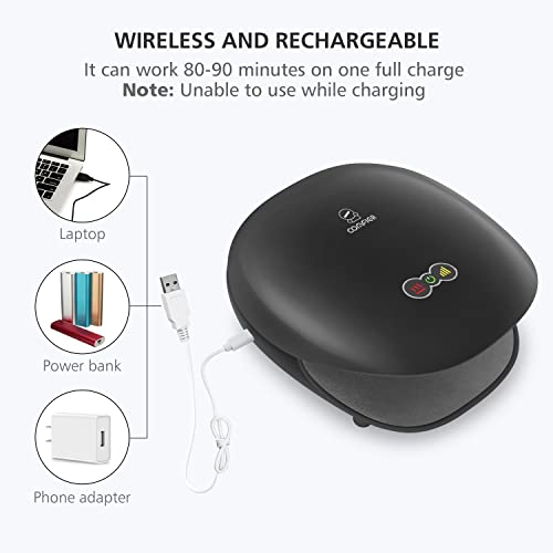 COMFIER Wireless Hand Massager with Heat -3 Levels Compression & Heating,Rechargeable Hand Massager Machine for Carpal Tunnel,【2026】Fathers Day Gift for Men(Black) - color: Black
