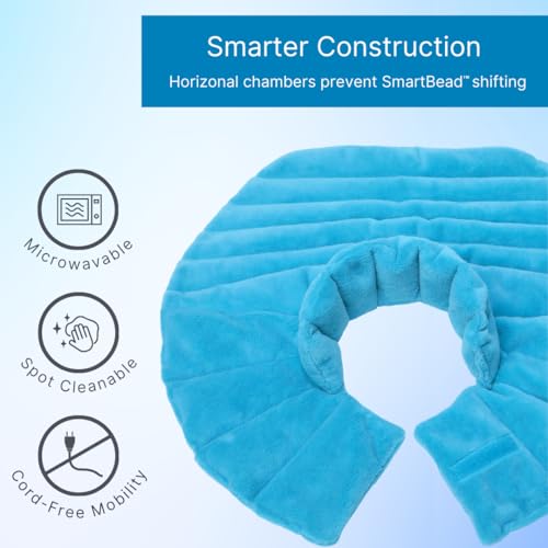 NatraCure Microwave Heating Pad for Neck, Shoulders and Back - Heated Wrap & Microwavable Warmer Moist Heating Pad with SmartBead Technology - Physical Therapy FSA, HSA, Spa Gifts - 1PK - size: Neck & Shoulders