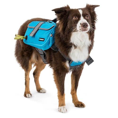PetAmi Dog Backpack for Medium Large Dogs, Hiking Saddle Bag, Blue - color: Blue, size: Medium