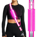 Ylzzrs LED Belt Reflective Sash for Walking at Night,High Visibility Adjustable Night Running Safety Gear,Light Up Running Belt Reflective Gear with Phone Bag/Armband for Runners Walkers Men Women - color: Pink