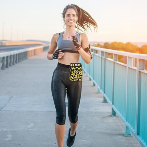 HUA ANGEL Multifunctional Fanny Pack for Men & Women Lightweight Waist Bag with 3 Zip Compartments, Cross body bag for Running Walking Sport Travel - color: Sunflowers