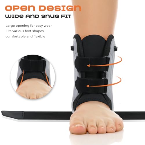 Inflatable Ankle Brace with Dual Airbag Support, Adjustable Compression Elastic Cross Straps for Sprains, Minor Injuries, Lightweight Breathable Design