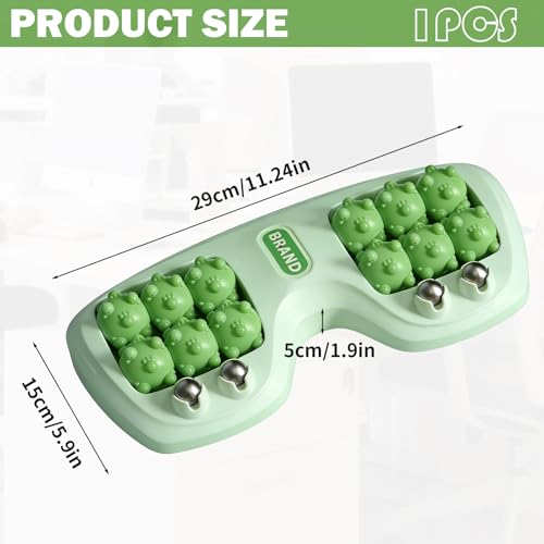 Foot Massager Roller,Foot Massage Roller,Foot Roller Massager Plantar Fasciitis For Pain Relief, Stress Relief And Improved Circulation, Portable Reflexology Tool For Home And Office Use(green) - color: Green