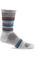 Sockwell Men's Parks Twill Moderate Graduated Compression Crew Sock - color: Natural, size: Large-X-Large
