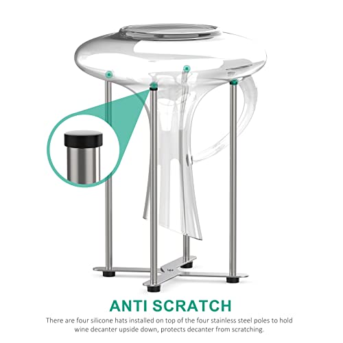 Plastic Bag & Bottle Drying Rack, Wine Decanter Drying Stand - size: Small