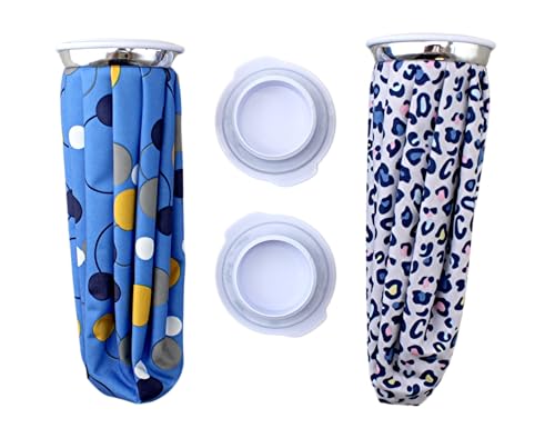 2 Pack Cold & Hot Therapy Pain Relief Ice Water Bag - 9" BPA Free, Leakproof, Stylish Design, 44oz Capacity, Hot & Cold Compress for Headache, Pain Relief by Dependable Industries
