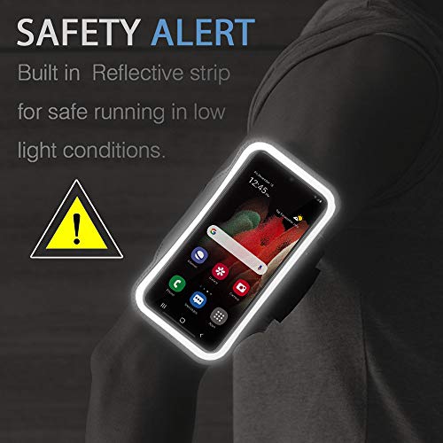 Running Armband for Samsung Galaxy S26/S25/S24/S23 Plus (Black) - color: Black, size: 6.7" (S Plus)