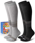 Thick Soft Cotton Compression Socks - color: Black and Grey Geometric, size: Small-Medium