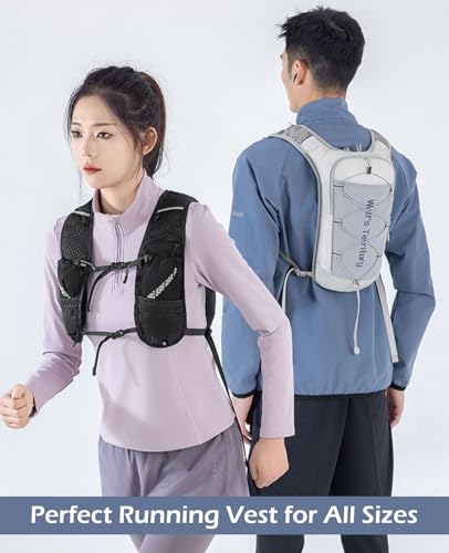 TRIWONDER Hydration Vest Running Backpack for Men & Women, Water Pack for Hiking, Camping, Climbing & Cycling, Lightweight Daypack - color: 03 Black 5L - with 350ml Soft Flask