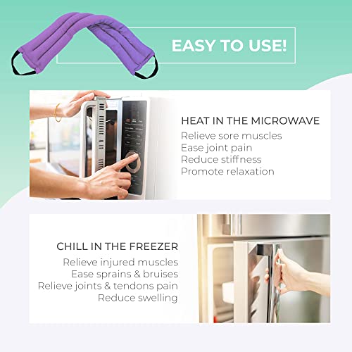 Microwavable Heating Pads for Lower Back, Neck, and Shoulder Pain Relief - Moist Microwave Heating Pad for Muscles and Joints - Microwave Hot Pack Heat Pad for Cramps - 1 Heat Pack Purple - style: Purple