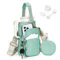 Water Bottle Carrier with Strap, Water Bottle Holder for Daily Use - color: Green