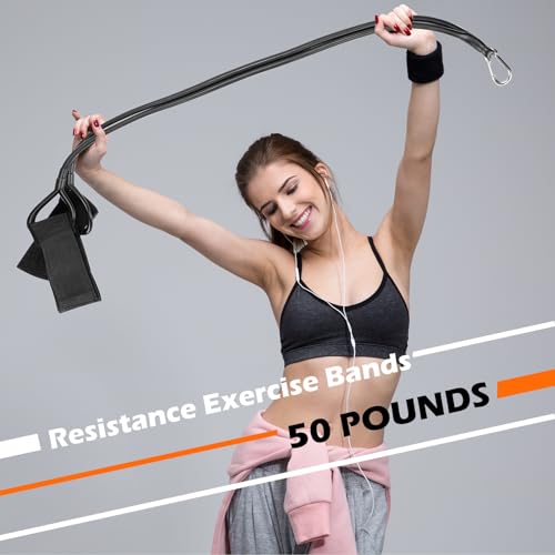 Zomiboo Baseball Bands Sports Resistance Exercise Bands - color: Black, style: 50 Lbs