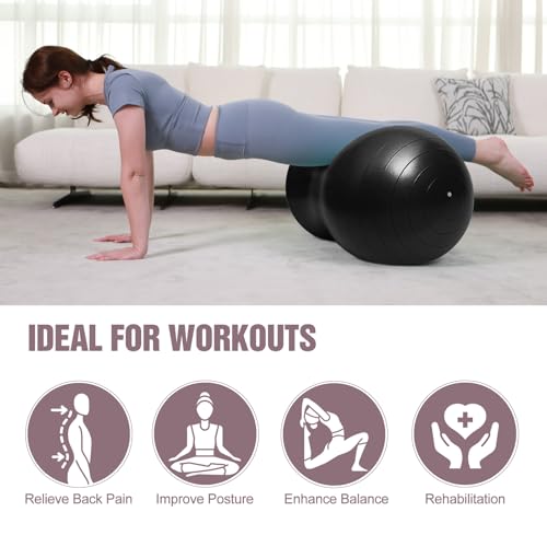 INPANY Peanut Exercise Ball for Labor, Physical Therapy & Fitness - color: Black