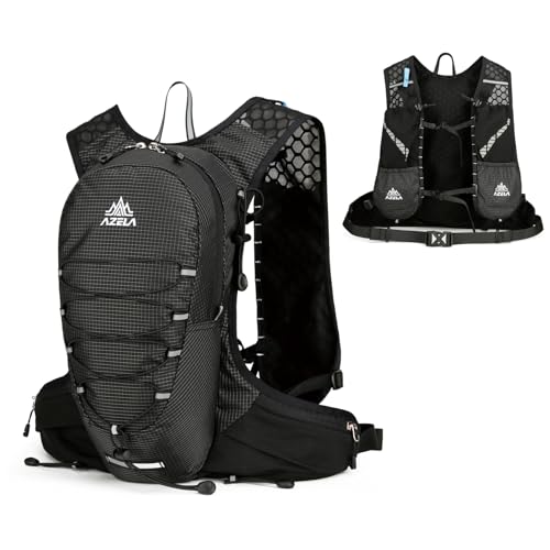 TRIWONDER Hydration Vest Running Backpack for Men & Women, Water Pack for Hiking, Camping, Climbing & Cycling, Lightweight Daypack - color: 05 Black - Vest Only