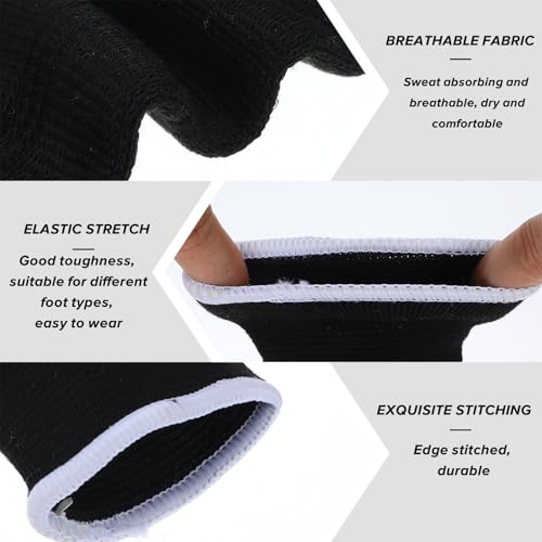 2 Pair Kids Ankle Brace Stabilize Joints, Child Ankle Support Compression Sleeves,Knitted Ankle Support Brace Ankle Sleeve for Jogging Running Gymnast Fitness 7-12 Years Boys Girls (Black&White) - color: Black&White