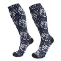 FREEHOTU Compression Knee High Socks for Women/Men Circulation 15-20 Mmhg - color: Anatomic Heart Among Galaxies