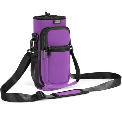 Nuovoware Water Bottle Carrier Bag, 25oz/32oz, Purple - color: Purple, size: 25-32 Ounces - Standard
