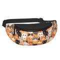 Dujiea Fanny Pack, Cute Cartoon Cats Waist Bag With Headphone Hole Belt Bag Adjustable Sling Pocket Fashion Hip Bum Bag For Women Men Kids Outdoors Casual Travelling Hiking Cycling - color: Cute Cartoon Cats
