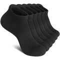 Felicigeely Athletic Running Ankle Socks Cushioned Low Cut Men Women 6 Pack - color: Pure Black, size: 9-12