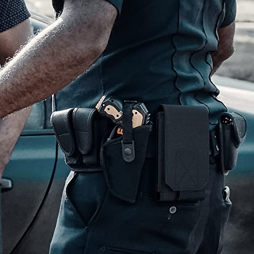 Tactical Molle Phone Holster Pouch, Universal Belt Waist Bag for iPhone 18 Pro Max/17 Pro/17/16 Pro Max/15 Pro Max/14 Pro Max/13, Samsung S26 Ultra/S25/S24, Size L - color: Green(1 Pack)
