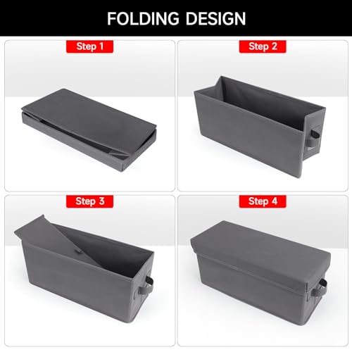 NUSWOR Upgrades CD Storage Box - CD Organizer with Lid 4Pack - Grey - size: CD-4PACK