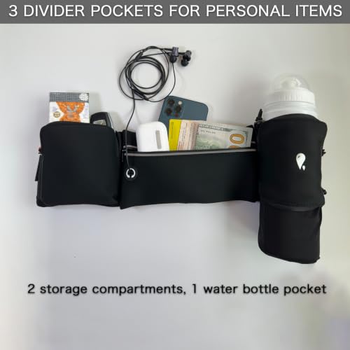 Running Belt for Women Men,Running Fanny Pack,with Foldable Water Bottle Holder (Bottles NOT Included),Sport Pouch iPhone Carrier, Dog Walker Hydration Fanny Pack,for Runners Jogging (Sky Blue) - color: Sky Blue