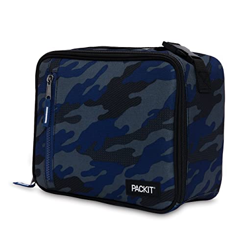 PackIt Freezable Classic Lunch Box, Sporty Camo Navy - color: Sporty Camo Navy