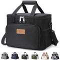 Lifewit Medium Lunch Bag, Insulated Lunch Box, Soft Cooler Cooling Tote for Adult Men Women, Black 12-Can (9L) - color: Black, size: Medium(9L)