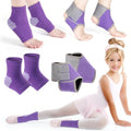Tarpop 2 Pairs Kids Ankle Brace, Compression Sleeves, L+M, Purple - color: Purple, size: Medium,Large