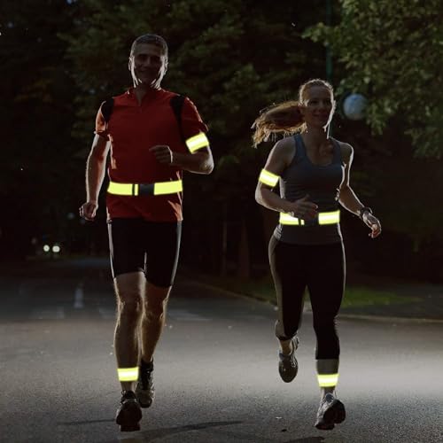 4-Pack Adjustable Reflective Armbands & Belts