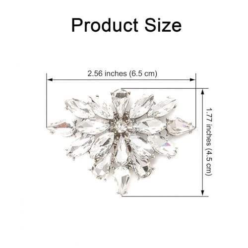 4Pcs Shoe Clips Charms for Women Rhinestone Shoe Clips Sliver Rhinestone Shoe Clips Elegant Crystal Sparkling Heels for Bridal Wedding Shoe Charms Decoration