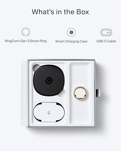 RingConn Gen 3 Smart Ring - Vascular Trends(Size 13, Matte Black) - color: Matte Black, size: 13