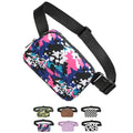 Tapp Collections Unisex Mini Crossbody Belt Bag with Adjustable Strap Small Waist Pouch for Workout Running Traveling Hiking - A Pattern/Camouflage Pink, 8’’ x 2’’ x 5’’ - color: A Pattern / Camouflage Pink