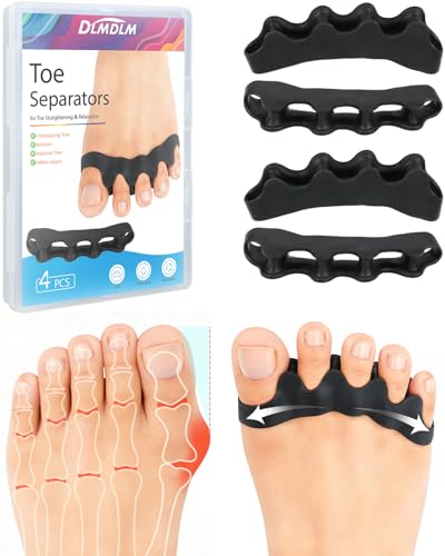 4PCS Silicone Toe Separators to Correct Toes Alignment for Children, Toe Spacers Straightener for Bunion Relief, Hammertoes and Overlapping Toes (Small) - size: Small