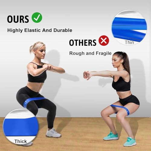 Resistance Bands Set for Exercise, 6 Levels Workout Bands with Yoga Straps for Strength Training, Sports, Fitness, Leg Workouts