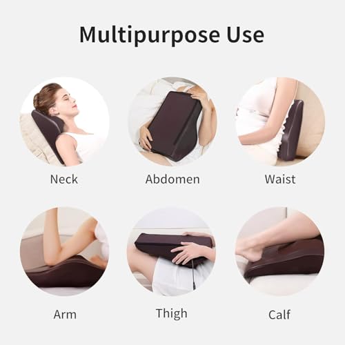 Boriwat Back Massager with Heat, 3D Kneading Massage Pillow for Back, Neck, Shoulder, Leg Pain Relief Deep Tissue, Gifts for Women Men Mom Dad(Brown) - color: Brown