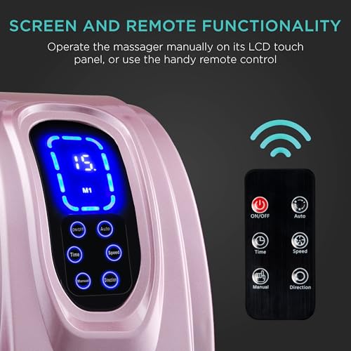 Best Choice Products Shiatsu Foot Massager with Remote Control, Rose - color: Rose