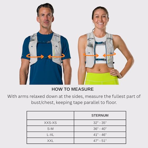 Nathan Pinnacle Featherlite 1.5L Hydration Vest for Running – Ultra-Lightweight, Compression-Fit with Hydrapak Soft Flask - size: XX-Small-X-Small, style: Vapor Grey