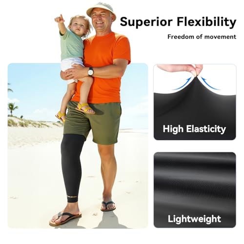 Copper Leg Compression Sleeve for Men & Women [360° Full Compression ] - style: Black-S/M