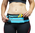 Dimok Running Belt Waist Pack - Water Resistant Runners Belt Fanny Pack for Hiking Fitness – Adjustable Running Pouch for Phones iPhone Android - color: Blue