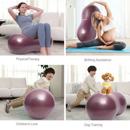 INPANY Peanut Exercise Ball for Labor, Physical Therapy & Fitness - color: Rose Gold