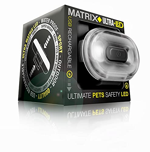 Max & Molly Rechargeable LED Dog Collar Light - Waterproof Silicone Safety Light for Night Walking, Running, Biking - color: Black