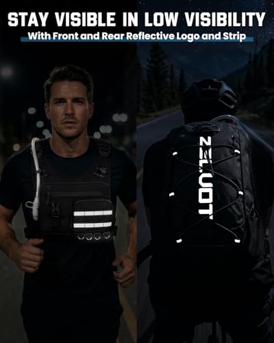 Zelvot Running Vest with 2L Water Bladder, 12L Water Backpack for Men Women